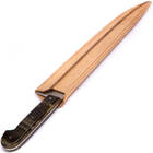 Facão Lavoura Faca 12'' Aço Carbono Cabo Chifre Bainha Couro