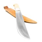 Facão Linha Prata 12 Polegadas Cabo Madeira Com Bainha Simple