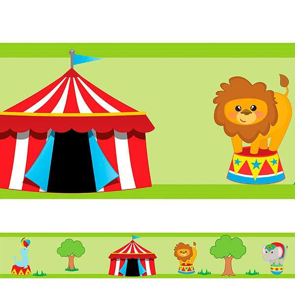Faixa De Parede Animais Do Circo 2