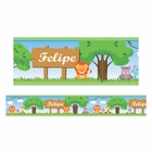 Faixa De Parede Auto-adesivo Tamanho 120x15cm Tema Safari - C