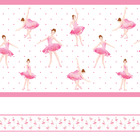 Faixa de Parede Bailarina Infantil Rosa 6mx15cm