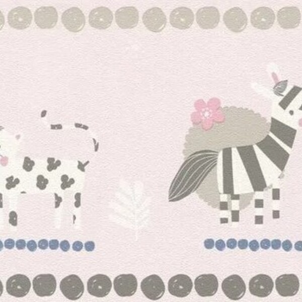 Faixa De Parede Bambino Xviii Zôo 249873 - Rolo: 5m X 0,17m