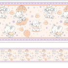 Faixa De Parede Elefante Bebê Para Quarto Infantil 15cmx3m