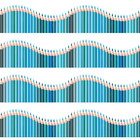 Faixa de Parede Infantil Lapis de Cor Onda Azul 5mx10cm