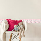 Faixa de Parede Nuvens e Lua Rosa Quarto de Meninas 3mx15cm