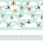 Faixa Decorativa Adesiva Aviões Coloridos 6mx15cm