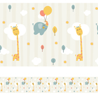 Faixa Decorativa Adesiva Infantil Animais Bichinhos 6mx15cm