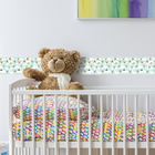 Faixa Decorativa Adesiva Infantil Aviões Coloridos 5mx10cm