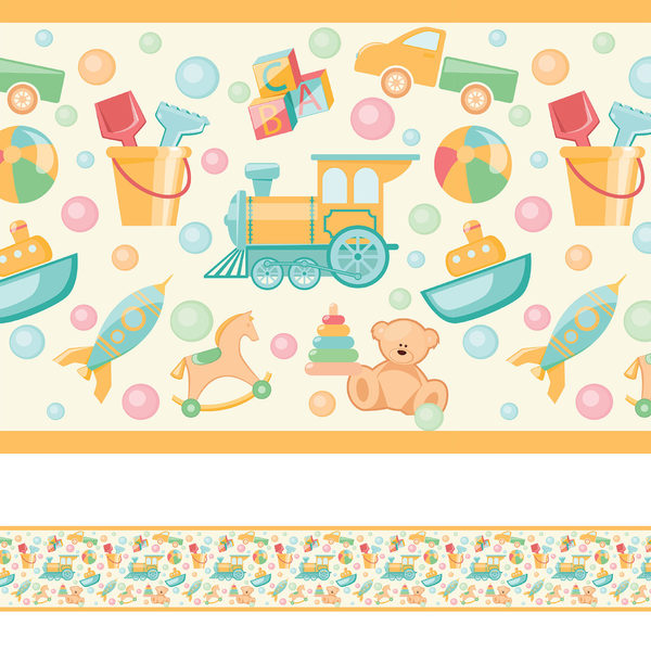 Faixa Decorativa Adesiva Infantil Brinquedos 10mx10cm