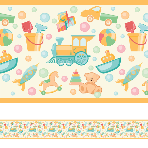 Faixa Decorativa Adesiva Infantil Brinquedos 6mx15cm