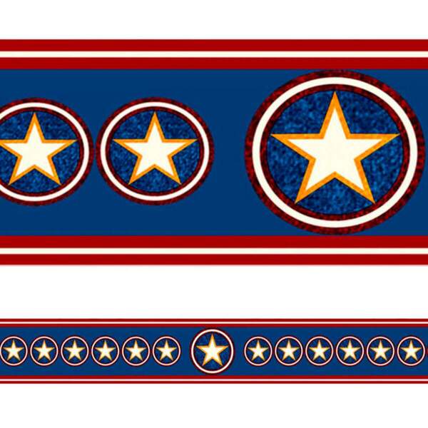 Faixa Decorativa Escudos Do Capitão América