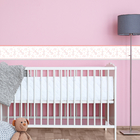 Faixa Decorativa Infantil Girafa e Hipopótamo Rosa 6mx15cm