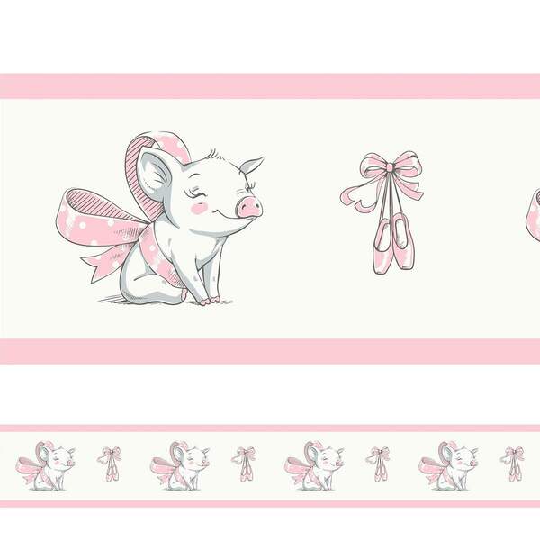 Faixa Decorativa Infantil Porquinha Bailarina