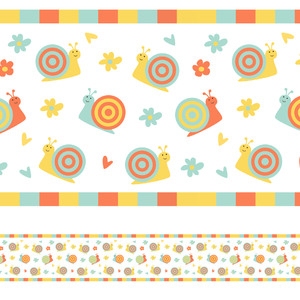 Faixa Decorativa para Quarto de Bebê Caracol 5mx10cm ...