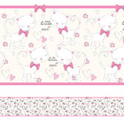 Faixa Decorativa para Quarto de Menina Gatinhos 6mx15cm