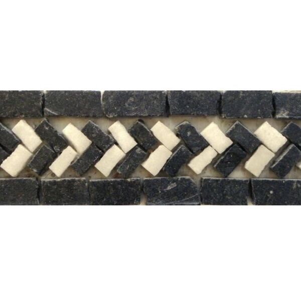 Faixa Em Mosaico Spina Di Pesce -  8x30cm