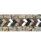 Faixa Em Mosaico Spina Di Pesce Colore - 8x30cm