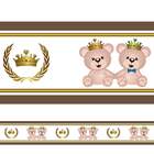 Faixa Infantil Ursos Príncipes Irmãos Marrom