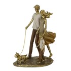 Familia Com Pet Decorativa - Menino