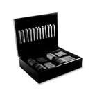 Faqueiro 130 Peças De Aço Inox Mimo Style Com Estojo De Madei