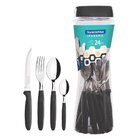 Faqueiro 24 Pc Ipanema Vermelho Sortidos Com Laminas De Aco I