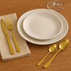 Faqueiro 24 Peças Aço Inox Santorini Dourado Gold Santorini G