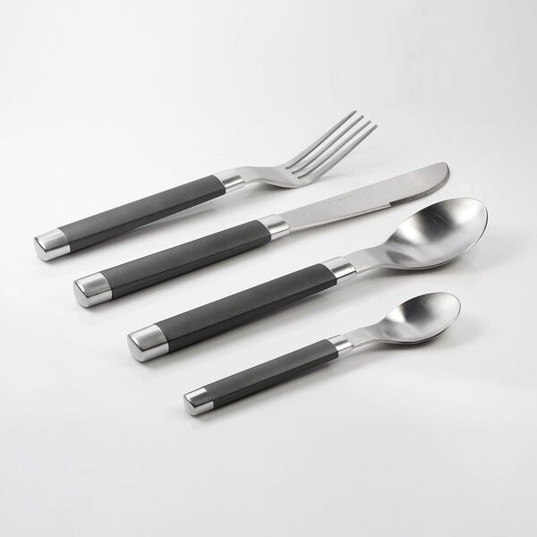 Faqueiro 24 Peças De Aço Inox Next Wow Emborrachado Com Estoj