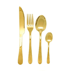 Faqueiro 24 Peças Dourado Gold Garfo Faca Colher Talheres Dou