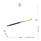 Faqueiro 24 Peças Wolff Kyoto De Aço Inox Dourado E Preto