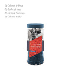 Faqueiro 24 Talheres Piemont + Pote Conjunto Azul Martinazzo