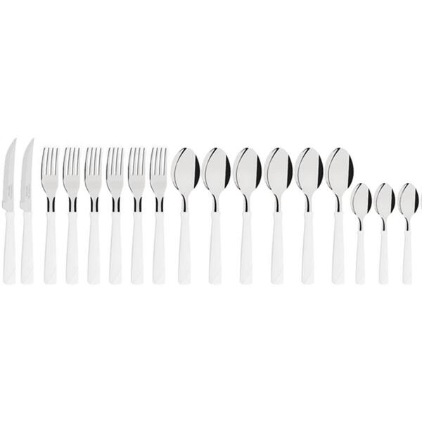 Faqueiro 25 Pc New Kolor Branco Sortidos Com Laminas De Aco I