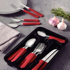 Faqueiro 25 Pcs Tulum Vermelho Sortidos Com Laminas De Aco In