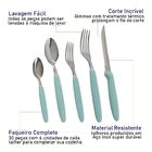 Faqueiro 30 Peças Aço Inox Ipanema Tramontina - Azul Turquesa