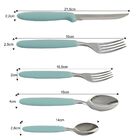 Faqueiro 30 Peças Aço Inox Ipanema Tramontina - Azul Turquesa