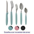 Faqueiro 30 Peças Aço Inox Ipanema Tramontina - Azul Turquesa