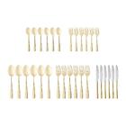 Faqueiro 30 Peças Wolff Pisa De Aço Inox Dourado