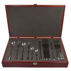 Faqueiro 48 Peças De Aço Inox Next Wow Com Caixa De Madeira