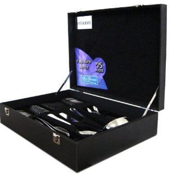 Faqueiro 75 Peças Em Estojo De Madeira Bon Gourmet 7421