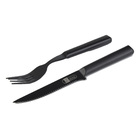 Faqueiro 8 Peças Para Churrasco Preto Inox James F