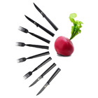 Faqueiro 8 Peças Para Churrasco Preto Inox James F