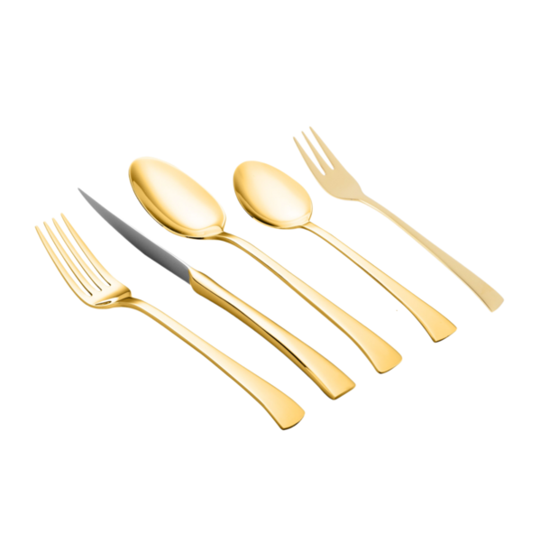 Faqueiro Aço Inox 30 Peças Berna Dourado Wolff