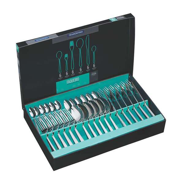Faqueiro Aço Inox 36 Peças Pacific Prata Tramontina