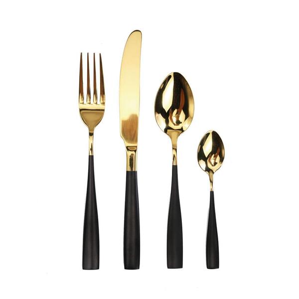 Faqueiro Aço Inox Cabo Colorido 24 Pçs 23x2x1 Cm Hubme