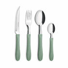 Faqueiro Com 25 Peças Em Pote - Verde Oliva