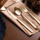 Faqueiro Com 30 Peças De Aço Inox Viena Champanhe Fosco