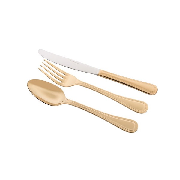 Faqueiro Com 48 Peças De Aço Inox Avalon - Wolff - Dourado