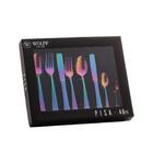 Faqueiro Em Aço Inox Com Estojo Wolff Rainbow 48 Peças