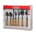 Faqueiro Em Inox Hauskraft Bambu 42 Peças