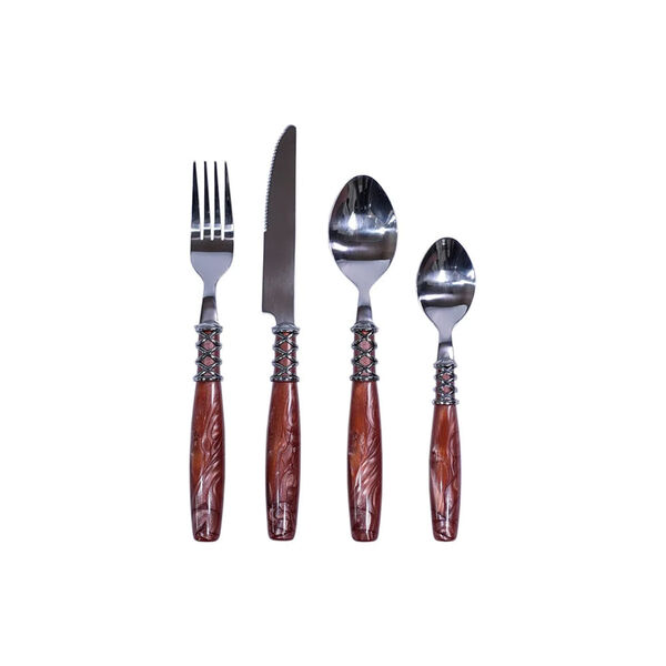 Faqueiro Em Inox Kenya Concept 24 Peças Pérola