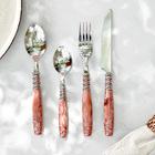 Faqueiro Em Inox Kenya Concept 24 Peças Pérola